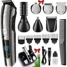 RITONDA Tondeuse Cheveux Hommes, 11en1 Tondeuse Barbe Professionnel 8900tr/min, USB Rasoir Électrique LCD IPX6, Tondeuse Corps Précision