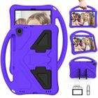 HOOXSPEED Enfants Coque Lenovo Tab M10 HD 2nd Gen TB-X306X-X306F Etui, Poignée Tablette Support Housse Protection Coque, violet