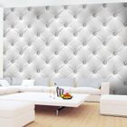 Papier Peint Intissé 352x250 cm (8,8 M2) Runa art 9178011a Tapisserie Aspect Cuir - 8 Bandes Faciles à Coller - Écru