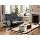 VENTE-UNIQUE Canapé 3 places relax en microfibre TALCA - Anthracite et gris clair