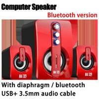 Enceinte 3D Bluetooth - Haut-parleur Surround pour ordinateur avec caisson de basses - Rouge