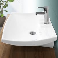Lavabo vasque à poser / suspendu céramique salle de bain lave-mains 605 x 460 mm