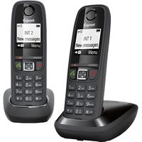 Gigaset AS405 Duo Téléphone Sans Fil Sans Répondeur Noir
