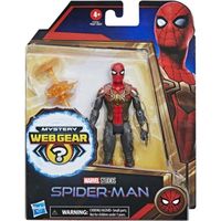 MARVEL SPIDER-MAN - Figurine Iron Spider de 15 cm à costume combiné - 1 armure Mystery Web Gear et 1 accessoire - dès 4 ans
