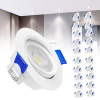 HENGMEI Lot de 20 Spot LED encastrable pour plafond Spots encastrés à module LED Lumière 5W, blanc froid