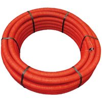 Jardibric - Gaine annelées, protection de câbles électriques PE Polyéthylène Rouge (Ø 90 mm x 25 mètres)