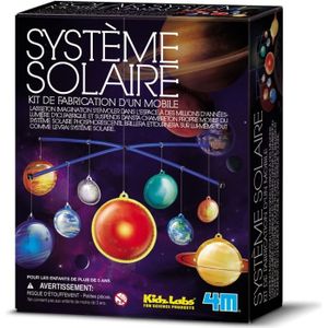 Maquette Systeme Solaire Jouet 3 Planètes Solaire Système Jouet pour Enfants Kit Modele du Systeme Planetaire Balle Lumineuse Astronomique Assemblée
