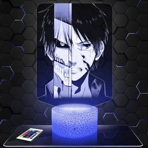VEILLEUSE Lampe de Chevet - Manga - Eren Jaeger/Titan - 3D L