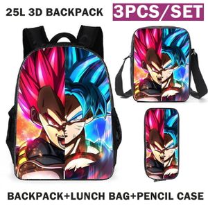 SACOCHE 3 Sac à dos Dragon Ball Son Goku + sac à déjeuner 
