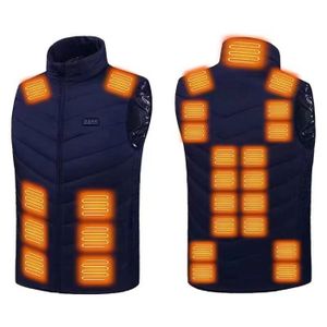 Gilet Chauffant Homme CaiQiXuan 8 Zones - Batterie 10000mAh Duvet 90% Chaleur 20H
