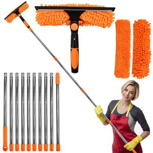 Perche Télescopique De Nettoyage 8 M – Avec Brosse Et Tuyau D'eau, Pour Laver Fenêtres, Panneaux Solaires Sans échelle ! - 9