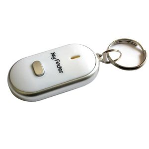 Pièce détachée GPS Blanc-Sifflet Key Finder, Bip, Alarme de contrôle du son, Localisateur anti-perte, Tracker, LED clignotante,
