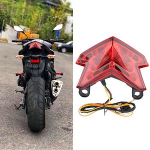 Mini Feu arrière Texas Noir//rouge pour Moto Harley Chopper Bobber Custom