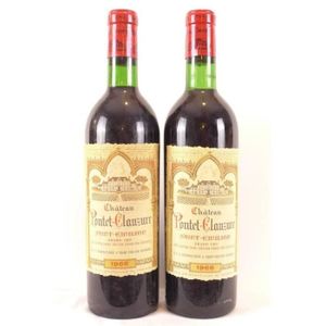 VIN ROUGE lot de 2 bouteilles saint-émilion château pontet-c
