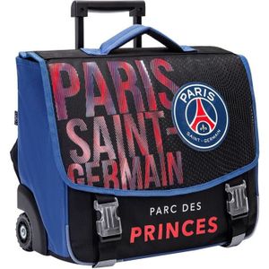 PSG - Set Scolaire Sac à Dos Trolley 42 cm Trousse Scolaire - Set gouter + Porte  clé PSG