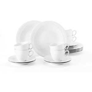 Mitterteich SV18Y100 Silvia Service 18 Pi/èces Porcelaine Blanc