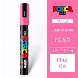 MARQUEUR Rose - Marqueurs de peinture Uni Posca, stylos à pointe moyenne, 1.8mm 2.5mm, 17 couleurs pour l'école et le