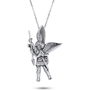 SAUTOIR ET COLLIER Collier Ange Gardien Saint Michael Parton De La Po