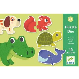 PUZZLE Puzzles Animaux - DJECO - Duo 10 x 2 pièces - Colo