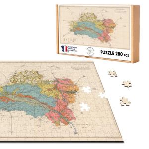 PUZZLE Puzzle Classique 280 pièces 45 Loiret Orléans Département Carte Géologique Ancienne France Région