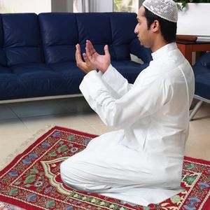 TAPIS JIN-Tapis de prière musulman portable exquis brodé