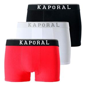 BOXER - SHORTY Boxer Kaporal Pack x3 front logo Noir Homme