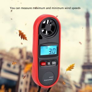 GIROUETTE - CADRAN Pwshymi thermomètre à vent Anémomètre numérique Portable LCD GT8163, jauge de vitesse du vent, thermomètre de jardin girouette