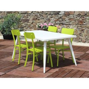Salon De Jardin Mica Creme Couleur Vert Achat Vente
