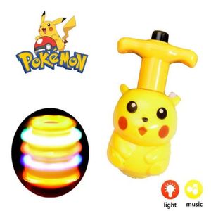TOUPIE - LANCEUR Toupie et Lanceur Pikachu Pokemon sonore et lumineux - SEBTHOM - Mixte - Jaune - Enfant - Licence Pokémon