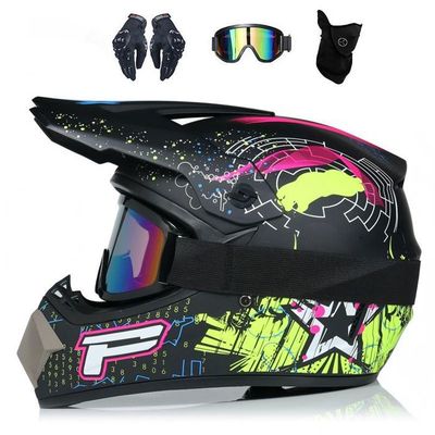 Casque Motocross Adulte ATV Downhill MTB DH Hood Helmets noir CASQUE MOTO SCOOTER