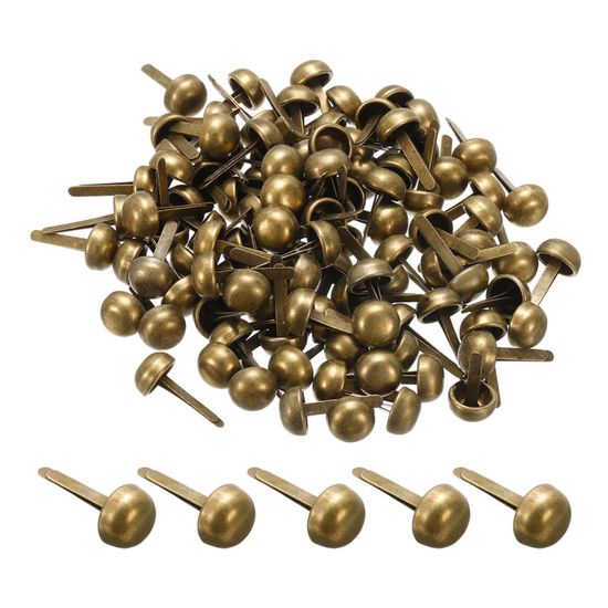 Lot De 30 Clous De Tapissier – 16-17 Mm, Tête Ronde Antique, Bronze – Uxcell