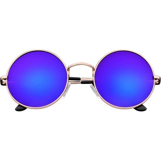 NET TOYS Lunettes Années 70 - Rouge | John Lennon Lunettes | Lunettes De Soleil Hippie | Accessoire Flower Power