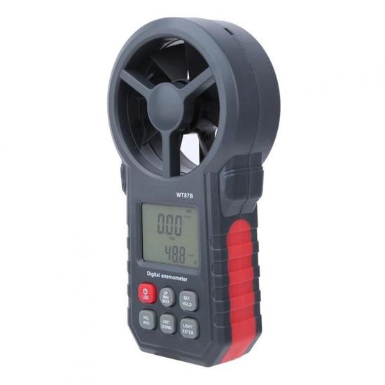 Anémomètre Numérique Eujgoov - Mesure Vitesse Du Vent Avec écran LCD, 6 Pales, Portable Et Antidérapant