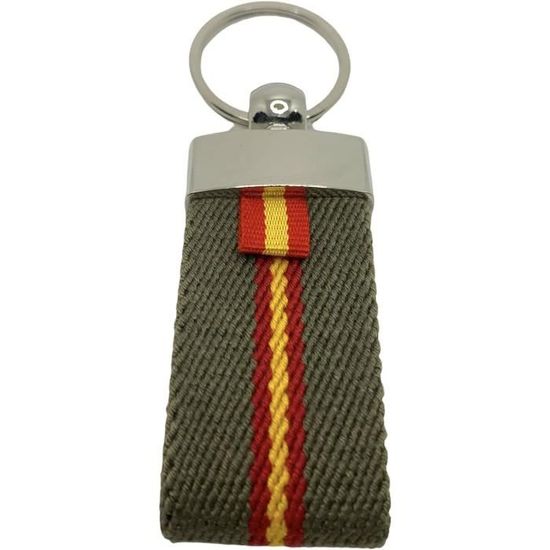 Porte-clés Drapeau Italie AzureRay - Toile 115x20mm, Clip Rotatif 360°, Métal Chromé, Cadeau Fan D'Italie