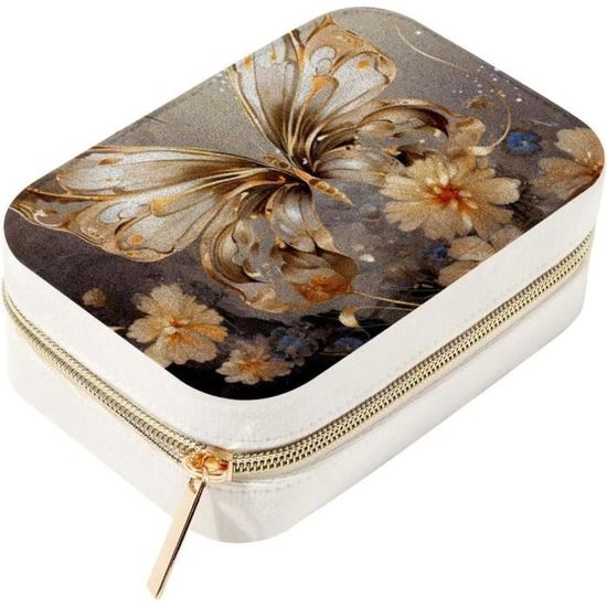 Fadcaer Boite a Bijoux Voyage Rangement Bijoux Voyage Pliable Pochette Bijoux Voyage Pochette Rouleaux à Bijoux Boite a Bijoux pour Bagues Boucles D'Oreilles Colliers Bracelets Montres (Noir