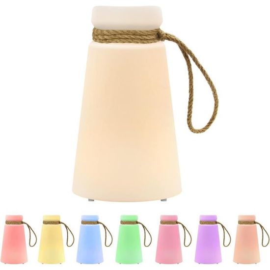 Lot 5 Lampions Extérieur Blanc 30cm + LED Coloré Télécommande - Neuf Hellum | Décoration Jardin Fête