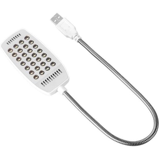 Lampe De Lecture USB 28 LED Fdit - Lampe Flexible Col De Cygne 3 Couleurs Pour Ordinateur Et Voyage