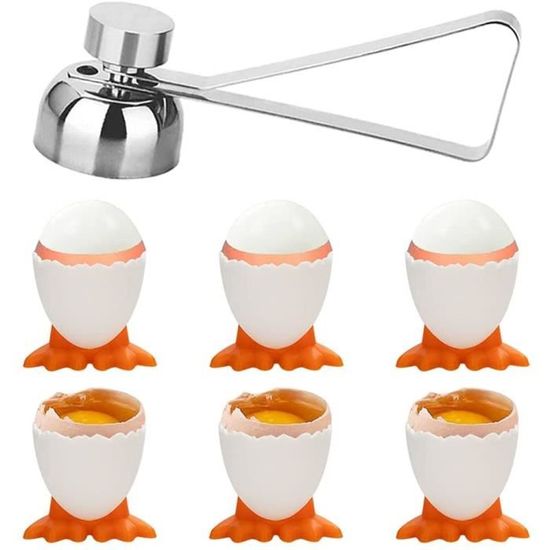 Set de 4 coquetiers et de 4 cuillères à oeufs assortis Zak ! Designs