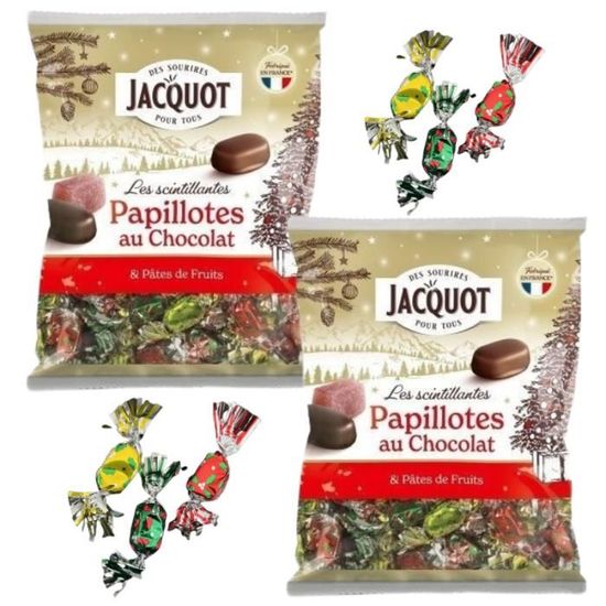 2 sachets de Papillotes fines Jacquot pâtes de fruits et bonbons de