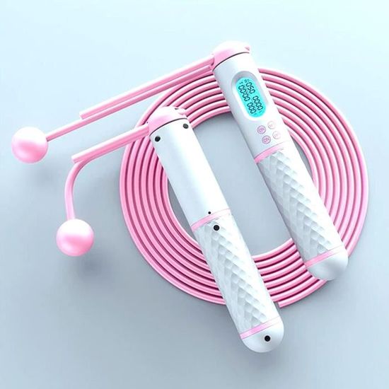 Anneau De Saut Cheville Avec Compteur, Chrono, Calories, LED – Violet – Pliable, Dès 6 Ans