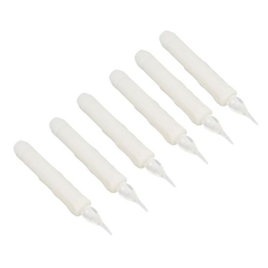 EJ.life bougies coniques sans flamme 6 pièces LED bougies coniques sans fumée réutilisable