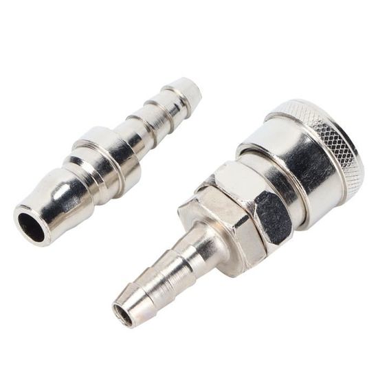 Raccord Pneumatique Fileté Mâle Argent G1/4 - Couplage Rapide Universel Pour Compresseur
