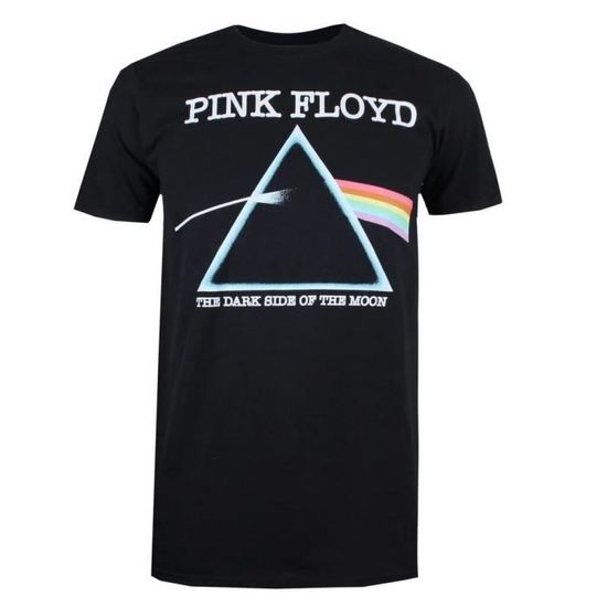 T-Shirt Officiel Pink Floyd – Homme Coupe Droite, Col Rond, Manches Courtes – Noir – Logo & Artwork Authentique