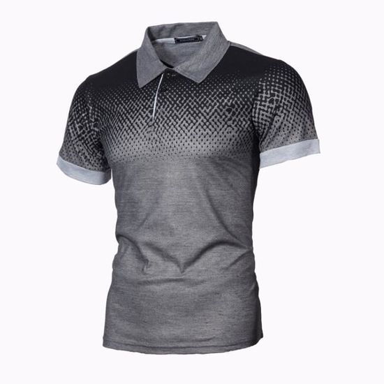 T-shirt Henley à Manches Courtes FEOYA Pour Homme – Coupe Droite, Décontracté, Textile Texturé
