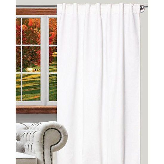 Splendid Hidden Rideaux A Passants Blanc 140 X 260 Cm Victor Cdiscount Maison