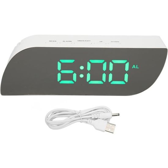Réveil LED Créatif Avec Température Et Date - 3 Alarmes - Luminosité Réglable - Commande Vocale - Mur Ou Pose