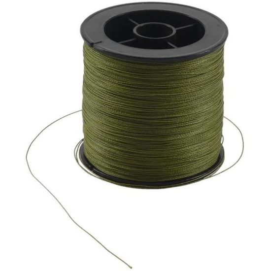 Ligne Tresse Pêche 500M Shanpu – 30LB 0.26mm, 4 Brins PE Vert – Ultra Résistante