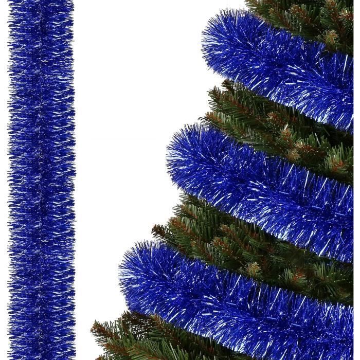 Guirlande pour le sapin de Noël Guirlande Artificielle Bleu Foncé 7cmx6