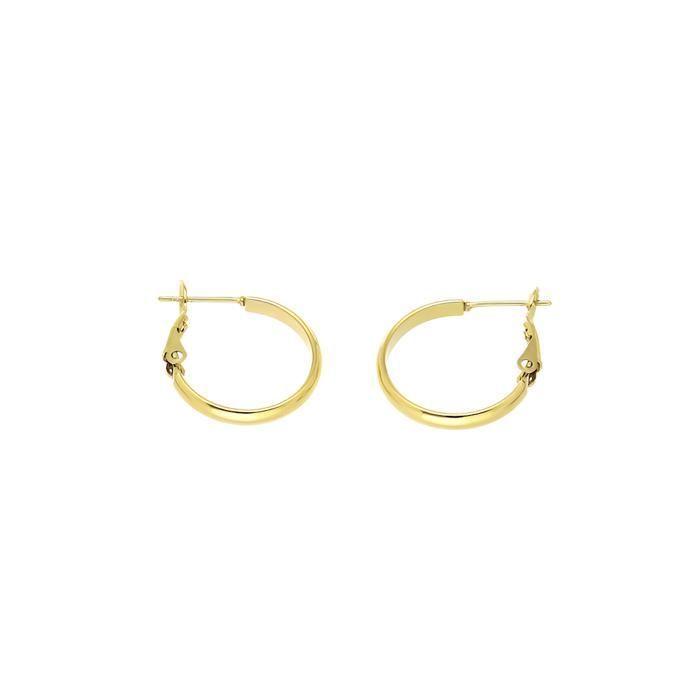 Boucles D'oreilles Créoles En Acier Chirurgical Doré - Bijouterie Papillon Bleu