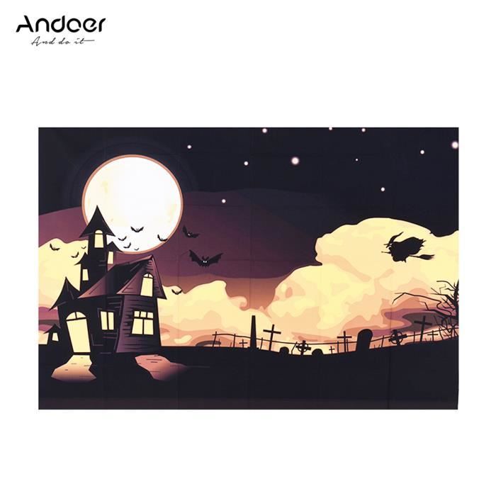 Andoer Halloween Style 1.5 * 2.1meters / 5 * 7feet Pliable Vinyle Photographie Toile de Fond Fond Photo Studio Accessoires